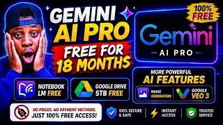 Google AI Pro FREE for 18 Months 😱 Get 5TB Storage + NotebookLM FREE +
