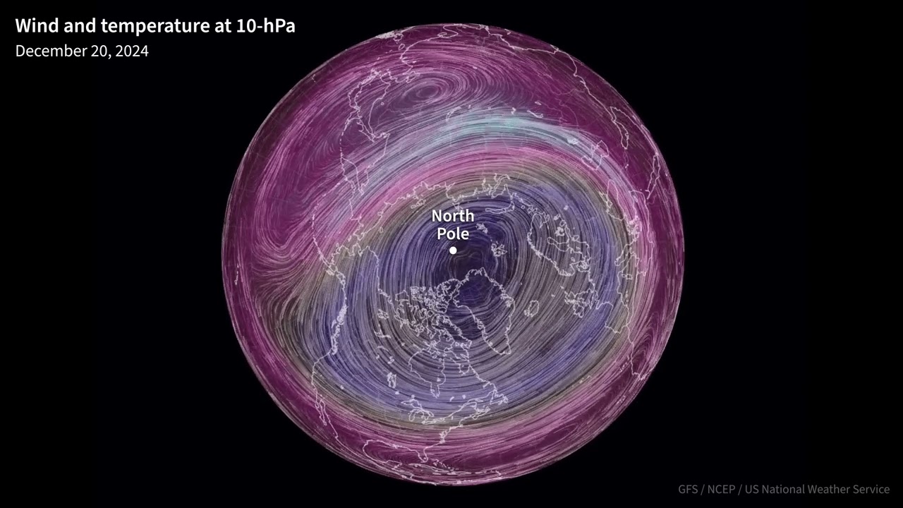 Strong stratospheric polar vortex (December 2024) - YouTube