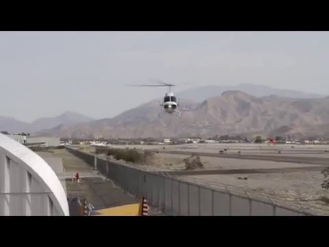 Dr. Rave travells with helicopter for the first time