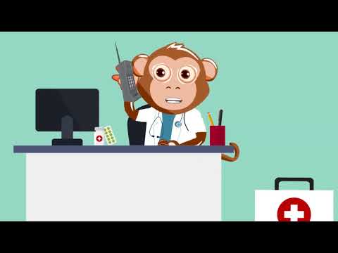 Fem små apor hoppade i sängen