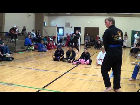 Daniel Jensen performing the kata WonHyo at the 2014 OKA End of Year Bash