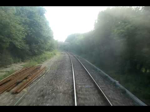 Rear cab view from maiden Newton to evershot tunnel