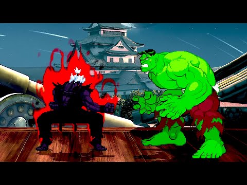 SHIN ONI AKUMA vs THE HULK (Marvel Comics) - Must See Amazing ULTIMATE Fight