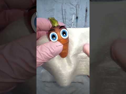 Carrot gives birth | C-Section | Baby Birth | Fruit surgery #shorts