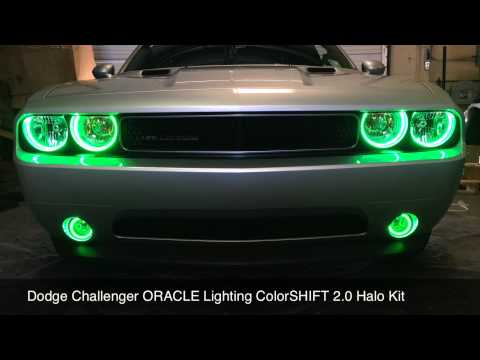2012 Dodge Challenger ORACLE ColorSHIFT Halo Kit installed by Advanced Automotive Concepts