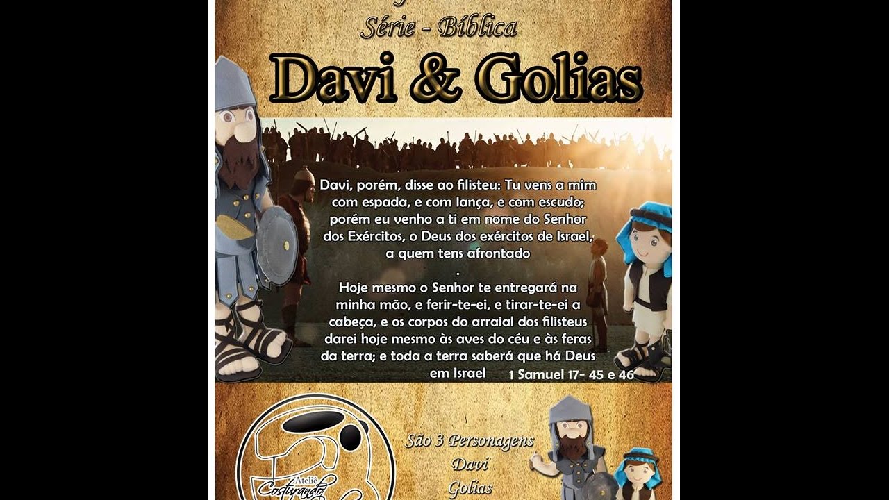 BAIXE GRATIS LINK ABAIXO - Apostila Digital de Moldes Davi e Golias