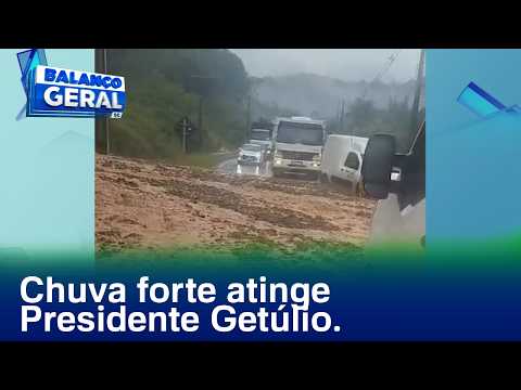 Alto Vale: chuva forte em Presidente Getúlio
