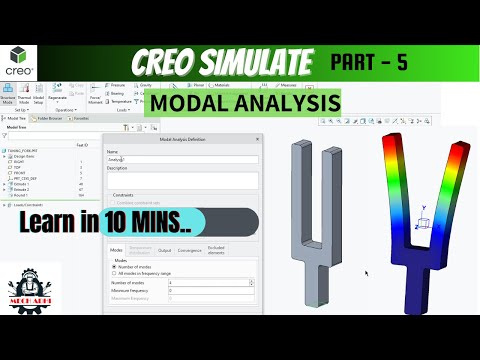 Modal Analysis Tutorial | CREO Simulate basics (Part 5)