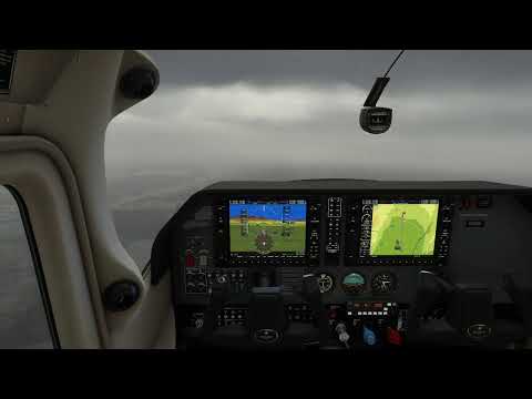 Flight Simulator - Landing attempt at KREI in Cessna 182 (Fairly bad weather)