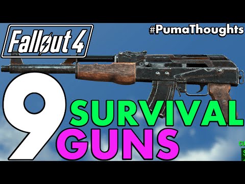 Top 9 Best Guns and Weapons from Fallout 4's Survival Mode (Including DLC) #PumaCounts