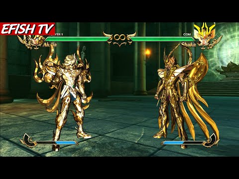 Leo Aiolia God Cloth vs Virgo Shaka God Cloth (Hardest AI) - Saint Seiya: Soldiers' Soul