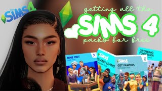 HOW TO GET ALL SIMS 4 PACKS FOR FREE | LEGIT & FAST | (PC & MAC) | NOT A SCAM, NO DOWNLOADING APP |