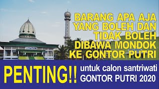 Download lagu HARUS TAU!!!  INI PERLENGKAPAN CALON SANTRIWATI GONTOR PUTRI mp3