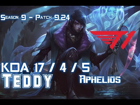 T1 Teddy APHELIOS vs YASUO ADC - Patch 9.24 KR Ranked