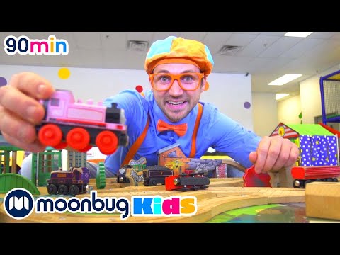 Blippi spielt im Indoorspielplatz | Kinderlieder und Cartoons | Blippi | Moonbug Kids Deutsch