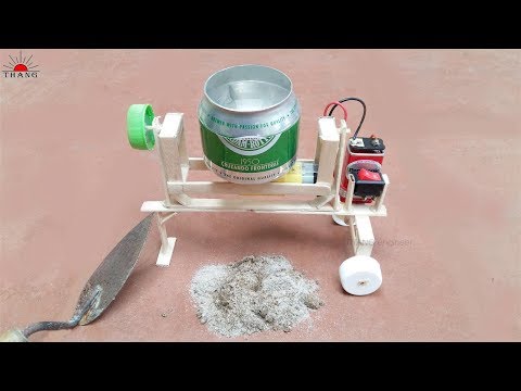 How to make Cement Mixer at home | DIY Concrete Mixer Machine Video