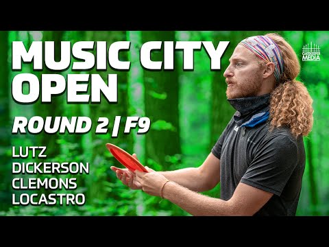 2020 MUSIC CITY OPEN | RD2, F9 | Lutz, Dickerson, Clemons, Locastro | DISC GOLF COVERAGE