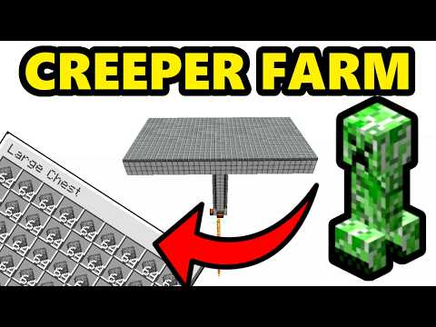 Minecraft Creeper Farm Tutorial: How to Build the EASIEST and MOST EFFECTIVE Farm! (1.21)