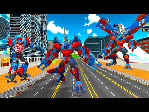 Police Tank Robot Car  _ Flying Jet robot Transformation _ Trò Chơi Siêu Ô tô Robot Biến Hình Bay
