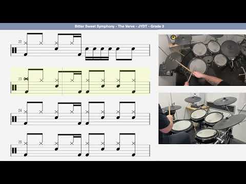 🥁 How To Play - Bitter Sweet Symphony   The Verve   JYDT   Grade 3