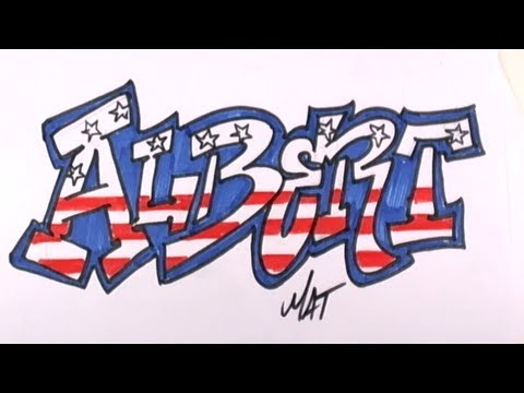 Graffiti Writing Albert Name Design - #20 in 50 Names Promotion | MAT