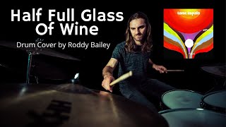 Half Full Glass Of Wine Drum Cover with Transcription