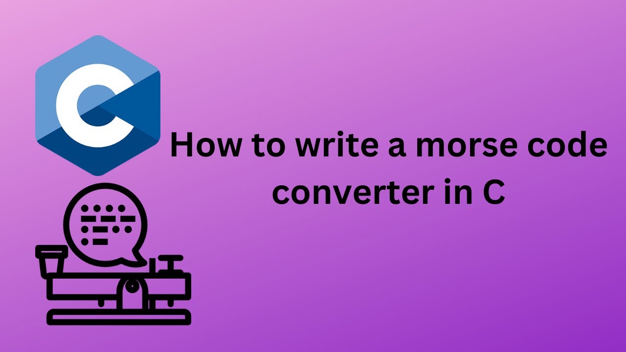 how to write a morse code encoder in C