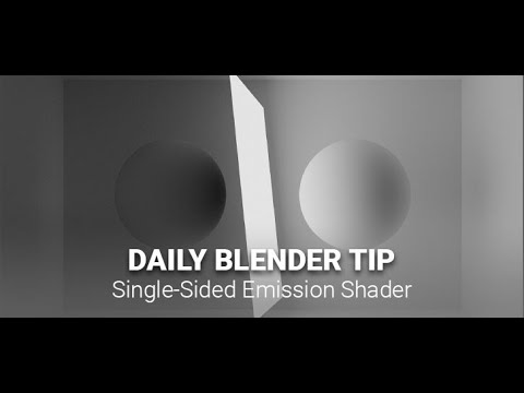 Daily Blender Secrets - Single-Sides Emission Shader (Cycles)