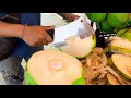So Satisfying Amazing Coconut Cutting Skills Cambodian Street Food