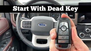 How To Start 2018 - 2024 Ford Expedition With No Key Detected - Dead Remote Key Fob Battery Starting
