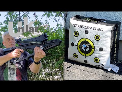 Der Delta McKenzie Speedbag 20 ist ein gutes Ziel für die Armbrust EK Archery Adder