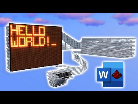I Made Microsoft Word with Minecraft Redstone!