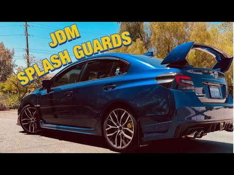 WRX STI JDM Rear Areo Splash Guard Install with Rally Armor Mudflaps