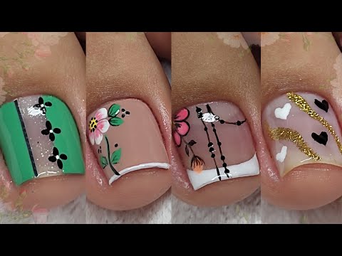 DISEÑOS DE UÑAS SENCILLLOS Y FÁCILES DE HACER 💅🦶😍