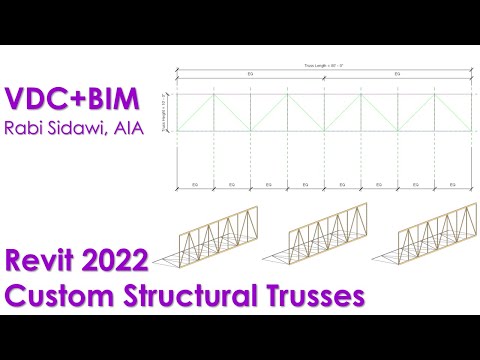 Revit 2022 Custom Structural Trusses 4K