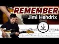 Jimi Hendrix REMEMBER Guitar tab sheet music