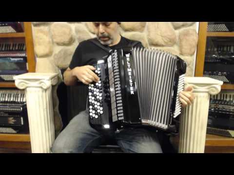 WELTROM703BBK - Black Weltmeister Romance 703 Chromatic Button Accordion B 70 96 LMM $3999