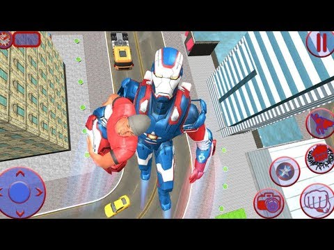 Super Hero Flying Falcon Robot | Flying Captain America Futuristic Robot War- Android Gameplay