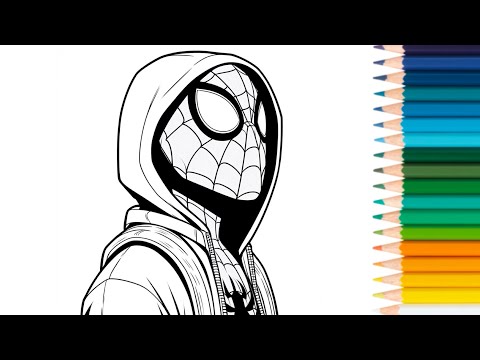 Spiderman Miles Morales Coloring Pages | Spider-Man Coloring Book [NCS]