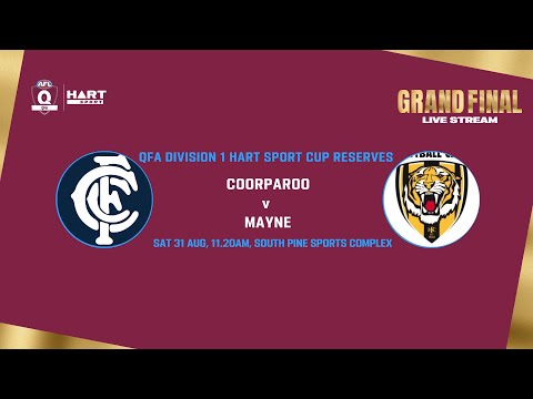 LIVE QFA Division 1 HART Sport Cup Reserves Grand Final - Coorparoo v Mayne