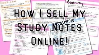 How To Sell Your Study Notes || How To Make Passive Income Online For Students