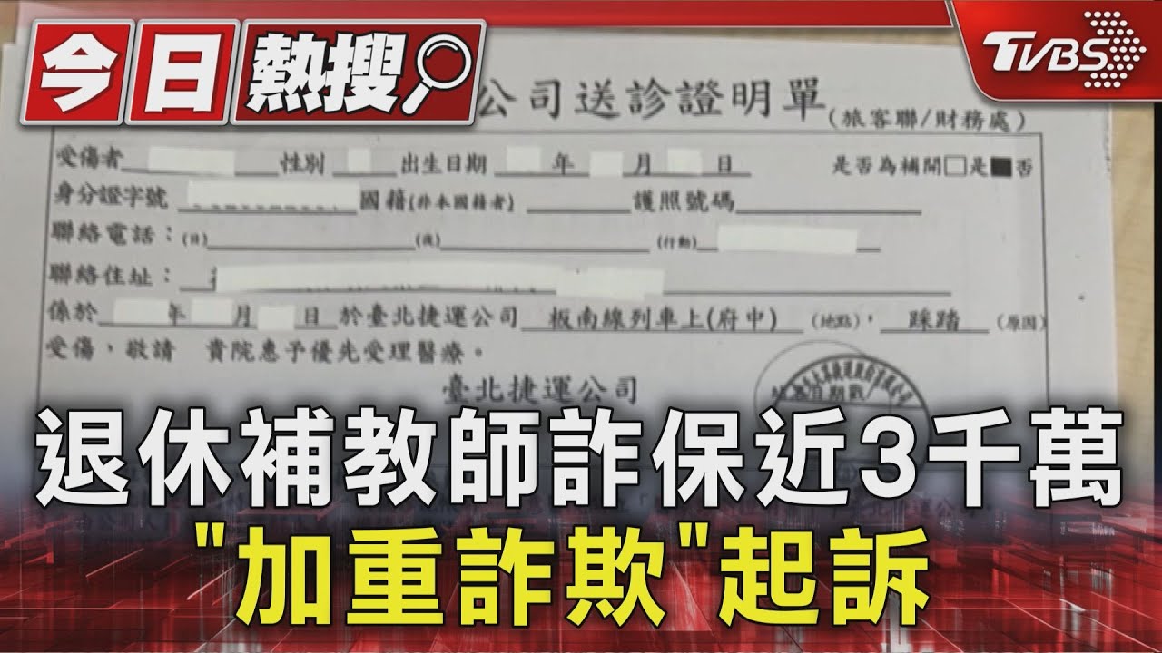 一家三口12年詐保3000萬!中醫「挫傷172次」存2300萬金條遭起訴