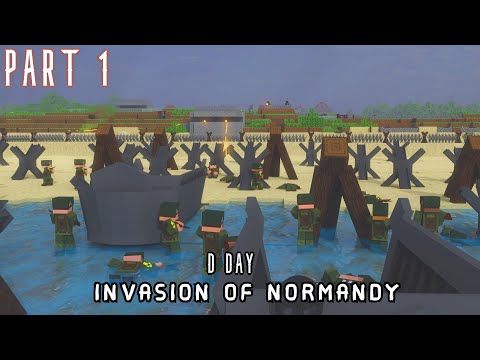 Minecraft Animation WW2 : D-DAY  (Invasion Of Normandy ) - Part 1