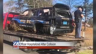 Albertville Officer Hospitalized After Collision