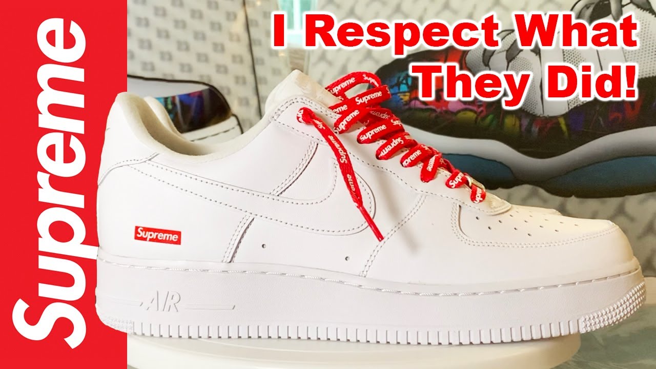 Nike Air Force 1 x SUPREME White-on-White - Review and Shots on Foot!