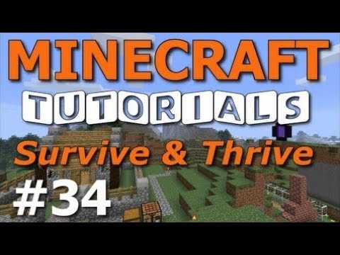 Minecraft Tutorials - E34 Spiral Staircase Tower (Survive and Thrive II) - RE-UPLOAD