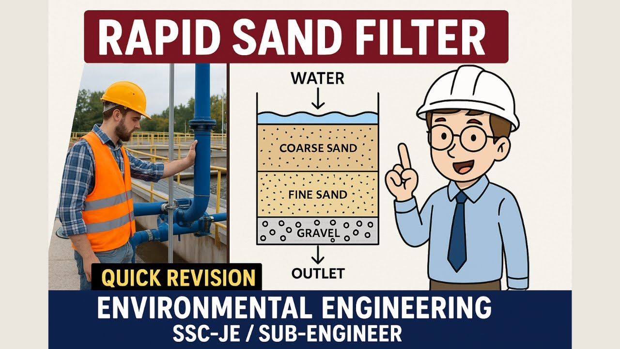 Rapid Sand Filter 🧪 | Environmental Engineering Quick Revision 🔥 | SSC-JE | Sub-Engineer | AE/JE