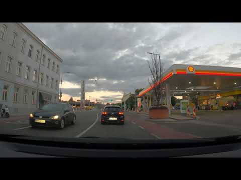 Driving from Vienna to Budapest at Night (4K)