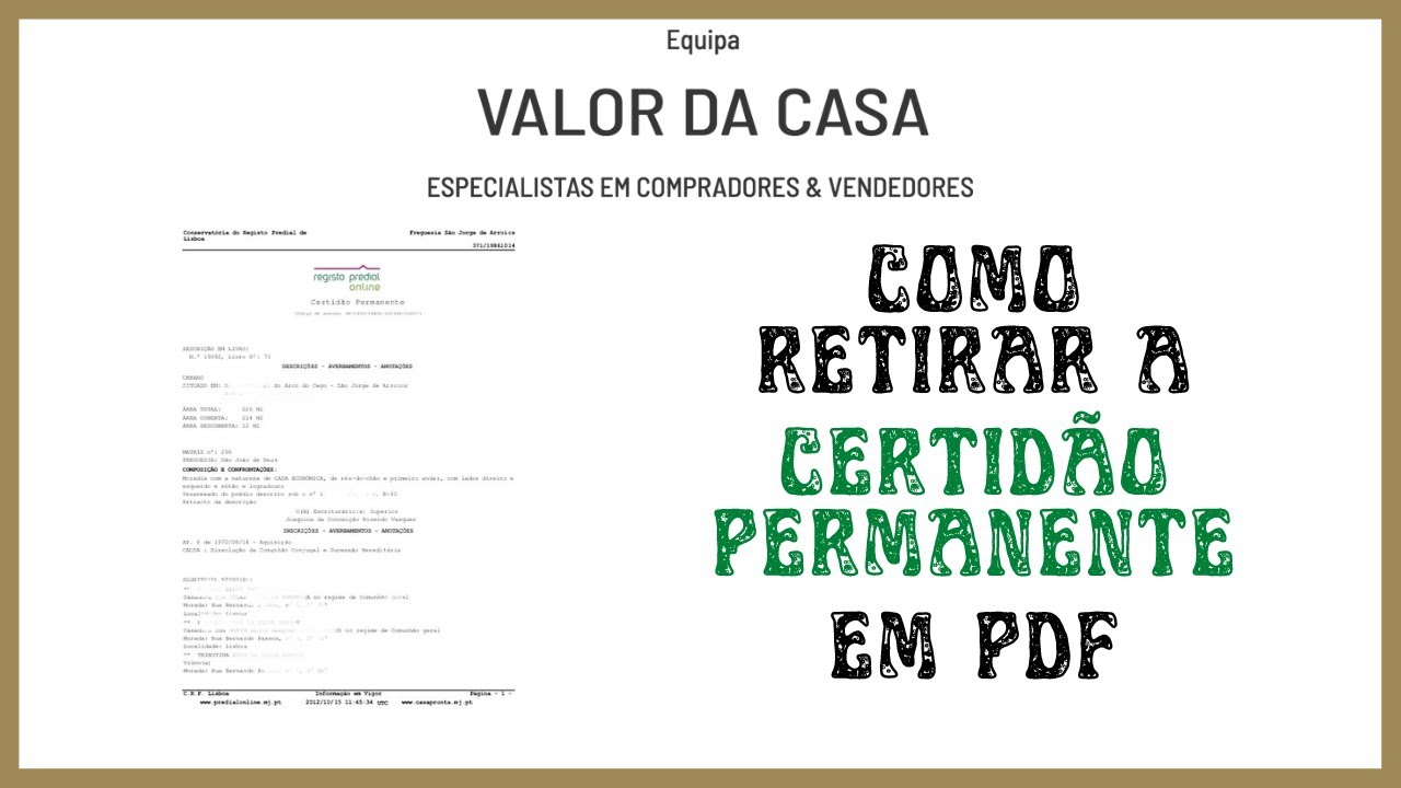 Como Retirar a Certidão Permanente em PDF