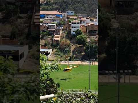 Helicóptero Robinson R44 II pousando em Monte Formoso MG #aviation #monteformoso #Helicóptero
